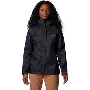 NWT Columbia Women's Arcadia II Jacket, Black Size 2 XL Plus size rain jacket